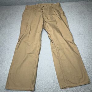 Carhartt Pants Mens 40x30 Beige Carpenter Canvas Utility Work Loose Fit‎ Baggy